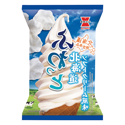 包装创意设计欣赏轻轻地北海道冰淇淋风味岩冢制菓(图1)