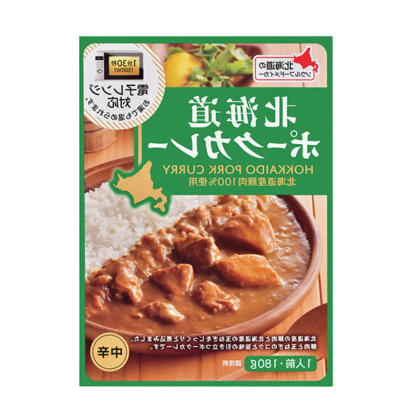 包装设计公司推荐北海道猪肉咖喱中辛贝尔食品包装设计欣赏(图1)
