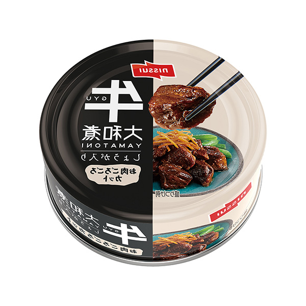 牛大和煮日本水产罐头包装设计(图1)