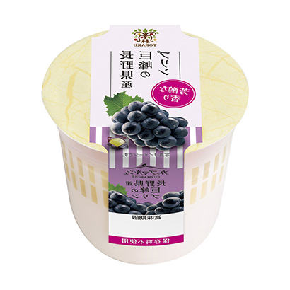 杯马尔谢长野县产巨峰的布丁甜点酸奶包装设计(图1)